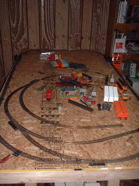 the bare bones of a railroad layout