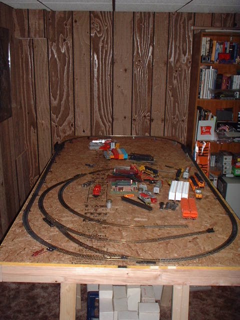 the bare bones of a railroad layout
